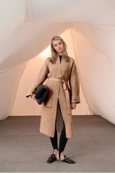 Παλτοζακέτα Oversized Camel